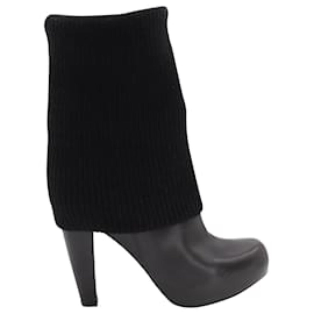 Loeffler Randall Platform Leather Knit Wendy Boots 39.5